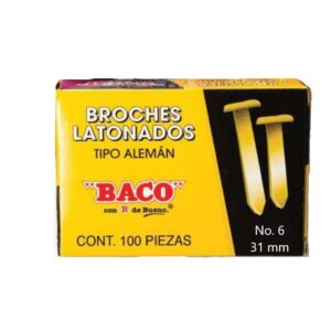 BROCHE BACO LATONADO TIPO ALEMAN No.6