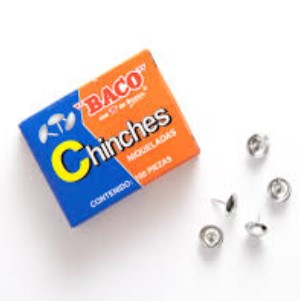 CHINCHES BACO NIQUELADA 100PZ