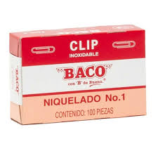 CLIP BACO NIQUELADO #1