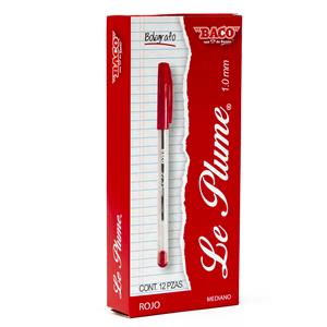 BOLIGRAFO BACO LE PLUME ROJO