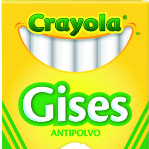 GISES CRAYOLA BLANCO ANTIPOLVO C/12PZAS