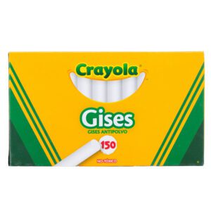 GISES CRAYOLA BLANCO ANTIPOLVO C/150 PZAS
