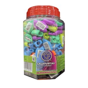 Sacapuntas escolar bote c/180pzas