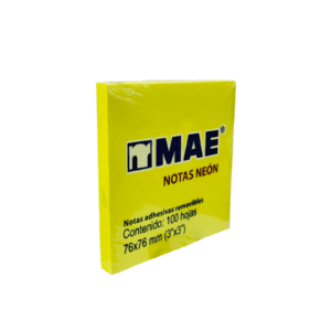 POST IT MAE NEON 3X3 SET 12PZS AMARILLO 100H