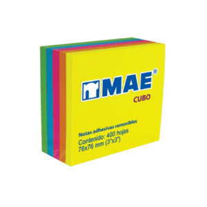 POST IT MAE CUBO NEON 3X3 400 HOJAS