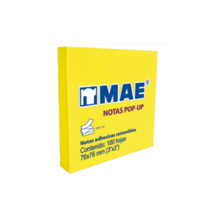 POST IT MAE AMARILLAS NEON POP-UP 3X3 12 BLOCK