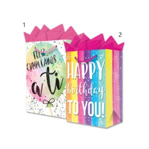 Bolsa para Regalo Feliz Cumpleaños Globo Pintura