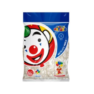 Globo Payaso Metálico Perla Blanco 5"