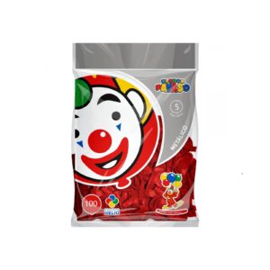 Globo Payaso Metálico Rojo Cereza 5"