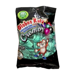 GLOBO KALU VERDE BANDERA CROMO METALICO #9 C/50PZAS