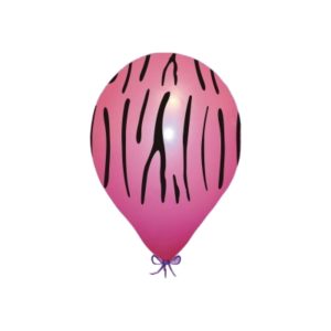 GLOBO LTX IMPRESO CEBRA ROSA #9 C/25 PZ