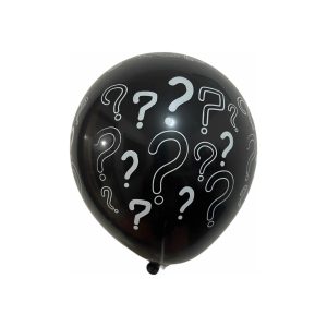 GLOBO LATEX IMPRESO SIGNOS DE INTERROGACIÓN  #12 C/10 PZ